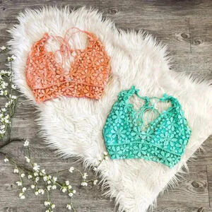 10. Flower Bralettes adjustable straps